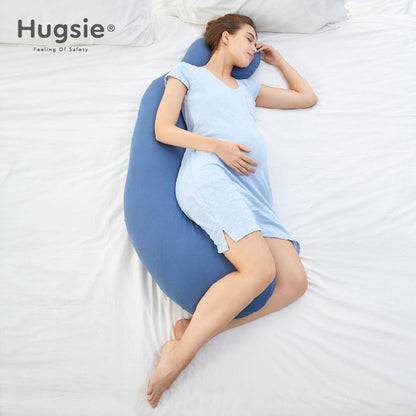 Hugsie 美國棉孕婦枕【線條灰】