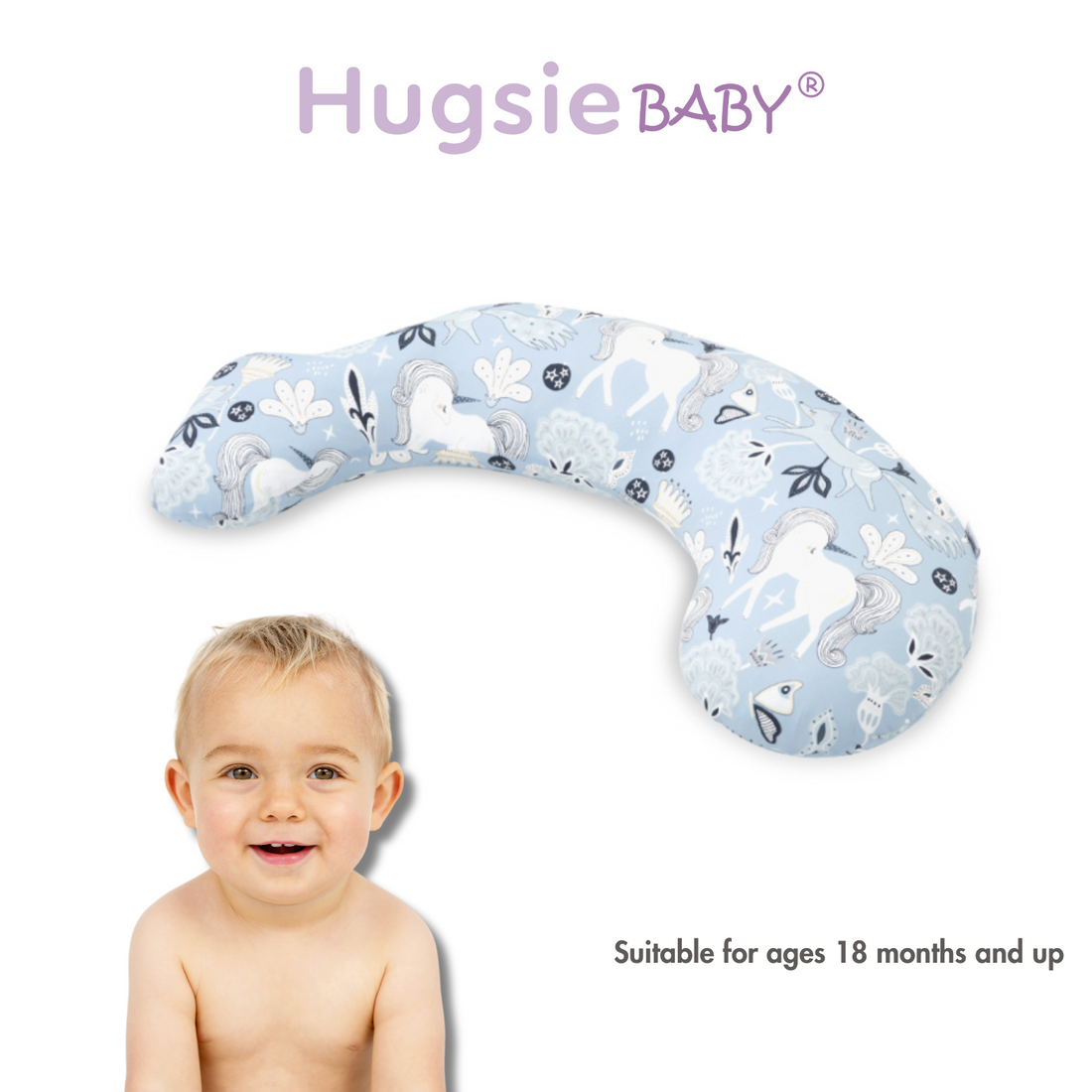 HugsieBaby Aniti-Mites Pillow Cooling Touch -Unicorn
