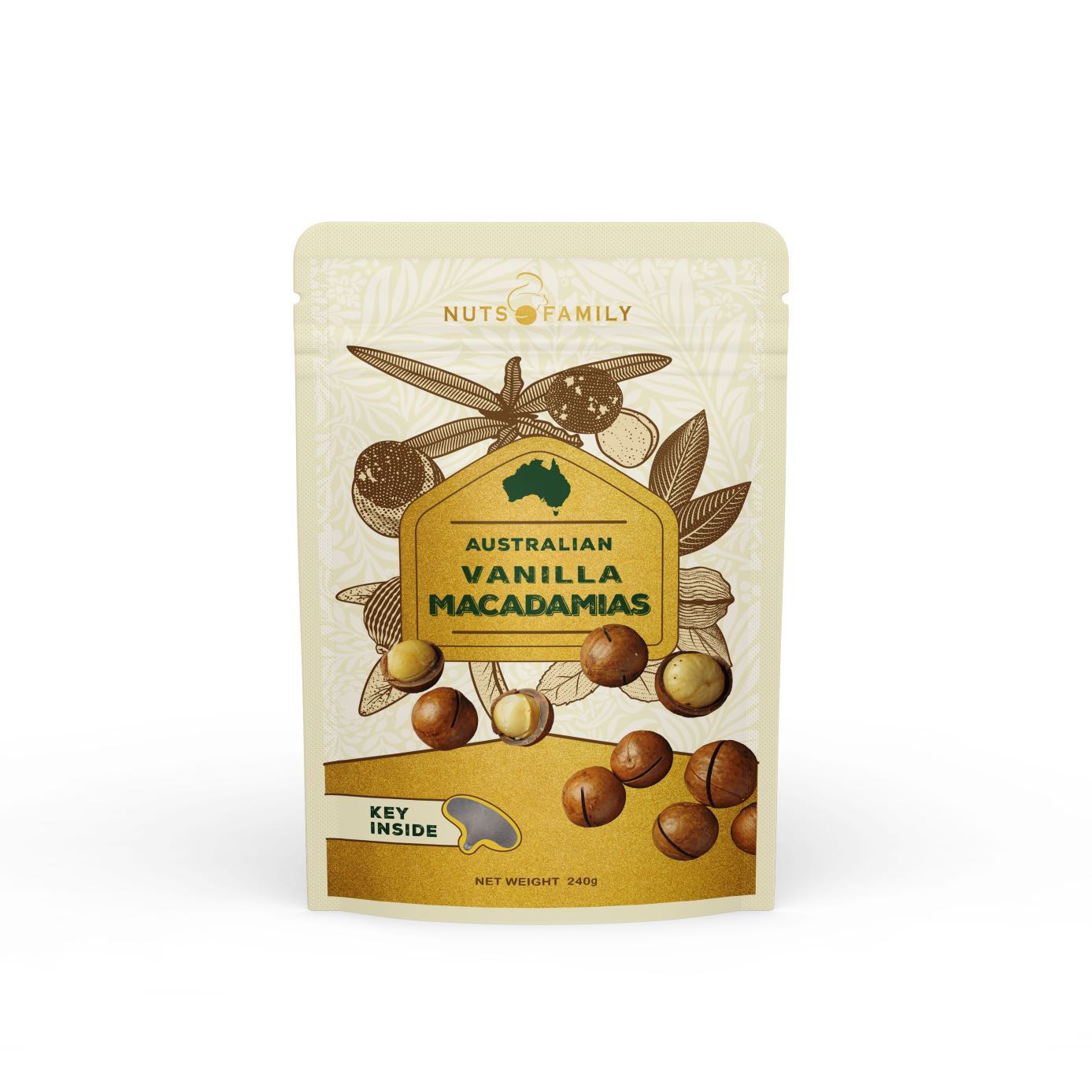 Nuts Family Macadamias【Vanilla 】240g