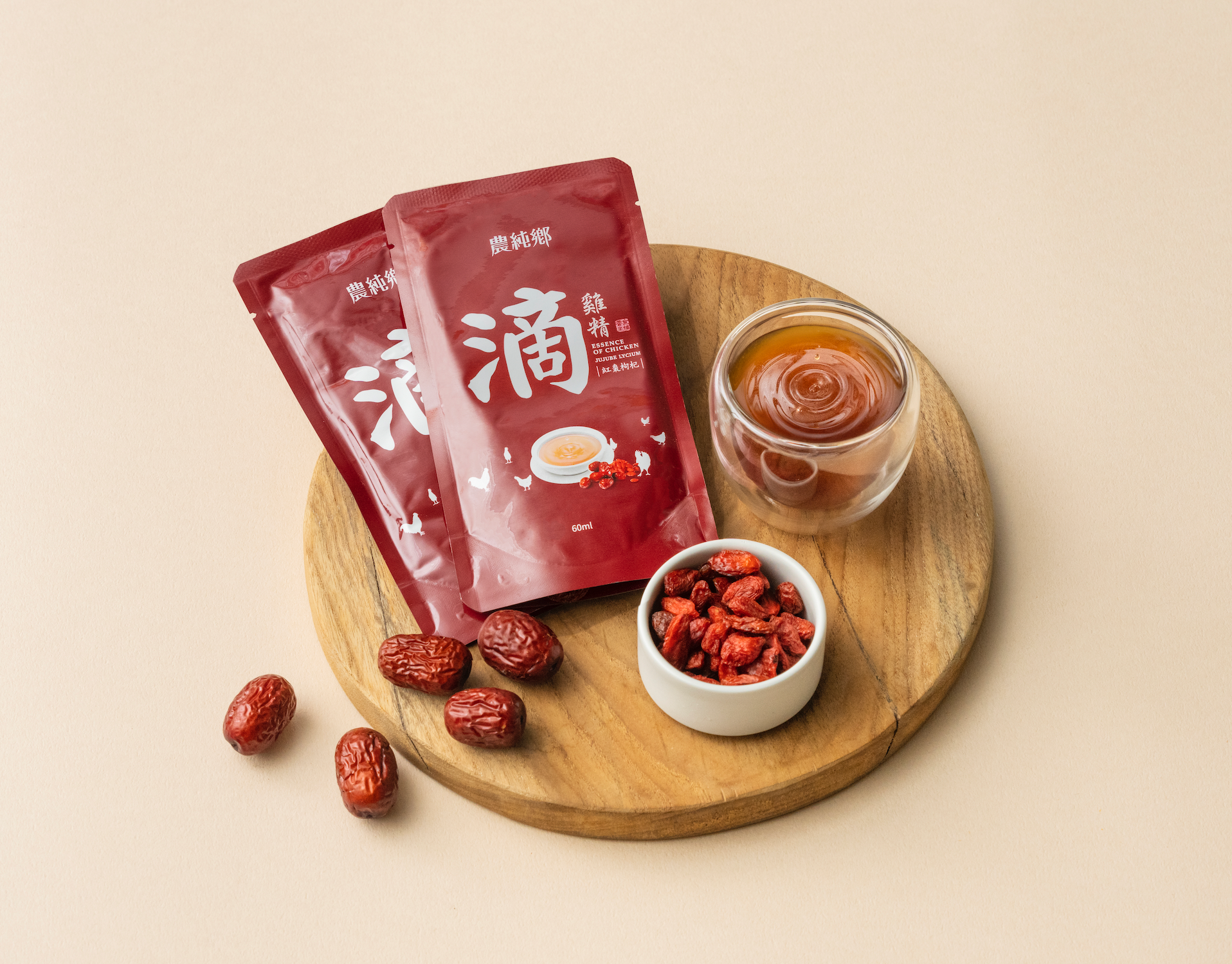 Nong Chun Xiang Chicken Essence with Jujube and Goji Berry x 4 packs【One Month Confinement】